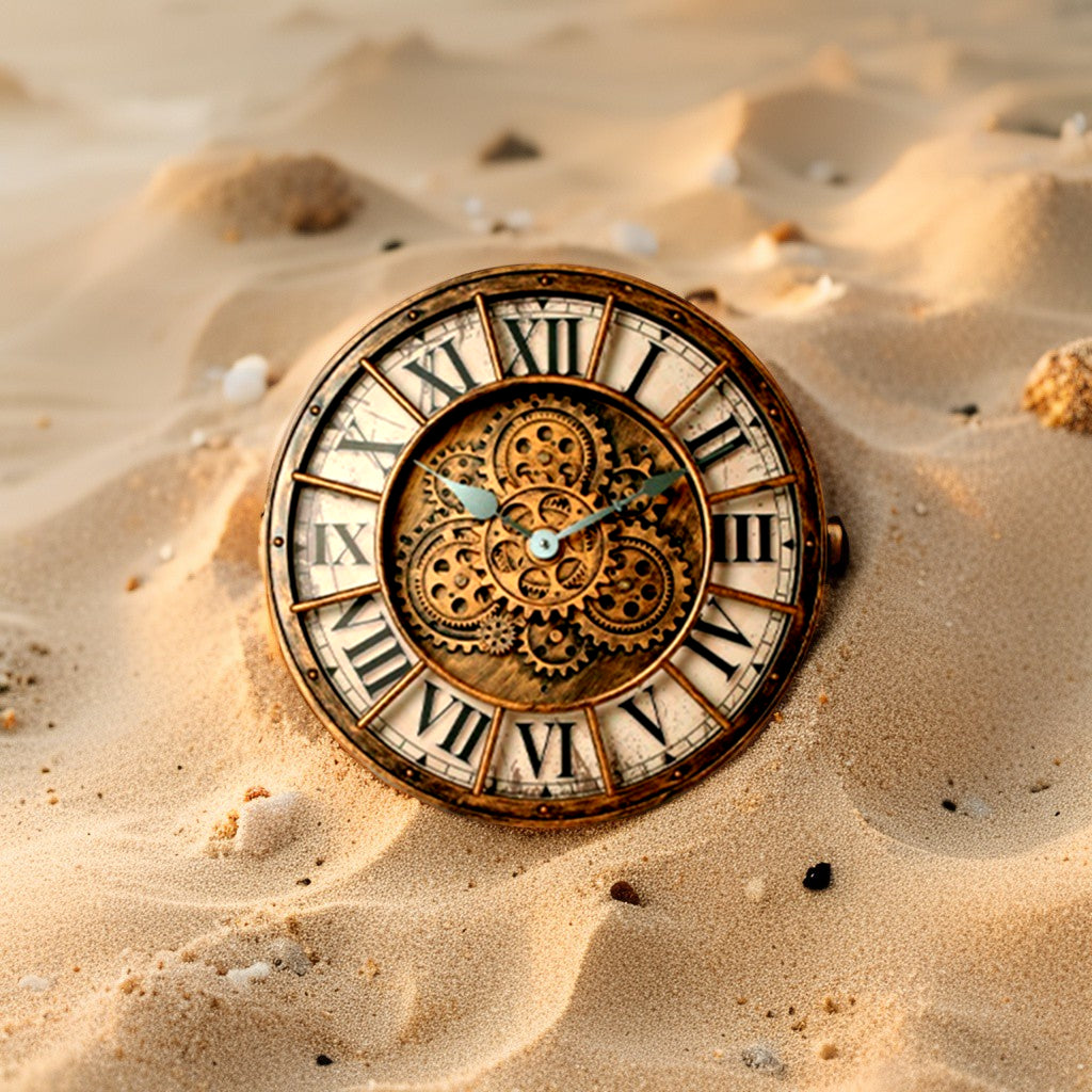 Handcrafted Mechanical Gear Wall Clock – Vintage Steampunk 45 cm Luxury Design