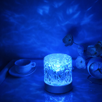 Aurora Ripple Crystal Lamp™ – 16-Color Water Wave Projector