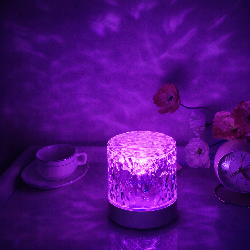 Aurora Ripple Crystal Lamp™ – 16-Color Water Wave Projector