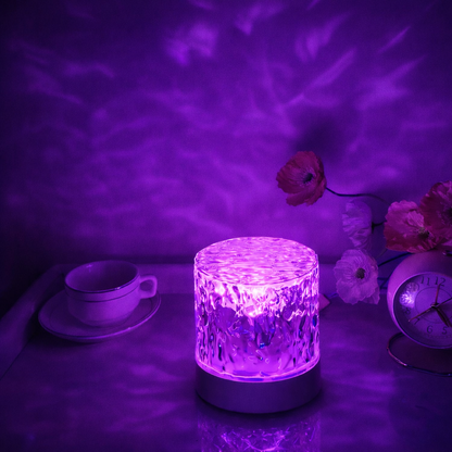 Aurora Ripple Crystal Lamp™ – 16-Color Water Wave Projector
