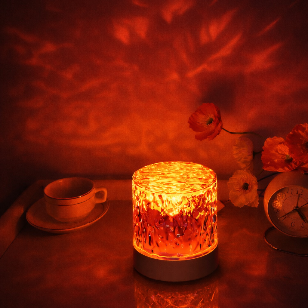 Aurora Ripple Crystal Lamp™ – 16-Color Water Wave Projector