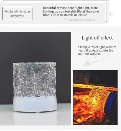 Aurora Ripple Crystal Lamp™ – 16-Color Water Wave Projector
