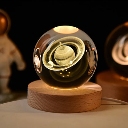 The Galaxy Crystal Orb™ - 3D Laser Engraved Night Light