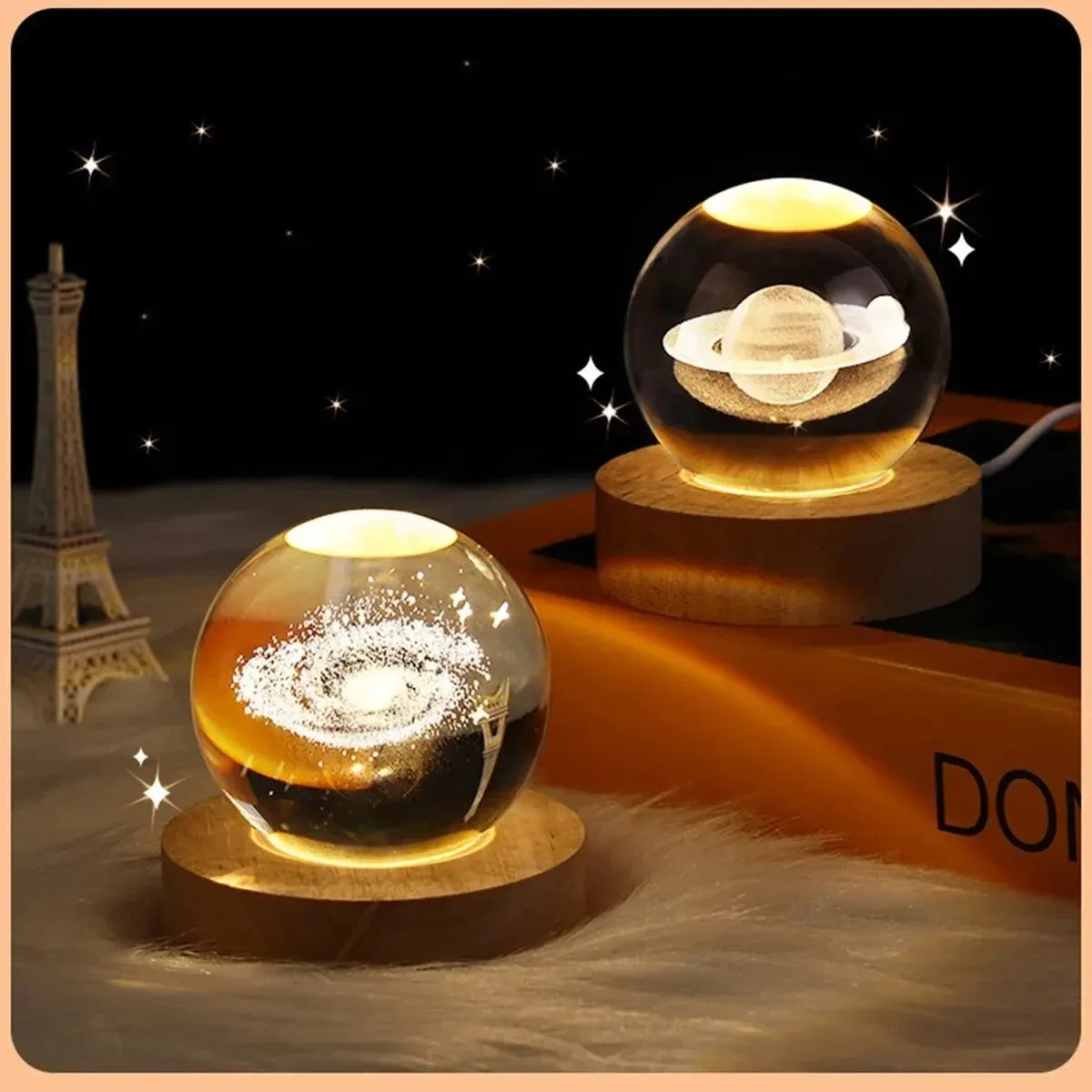 The Galaxy Crystal Orb™ - 3D Laser Engraved Night Light