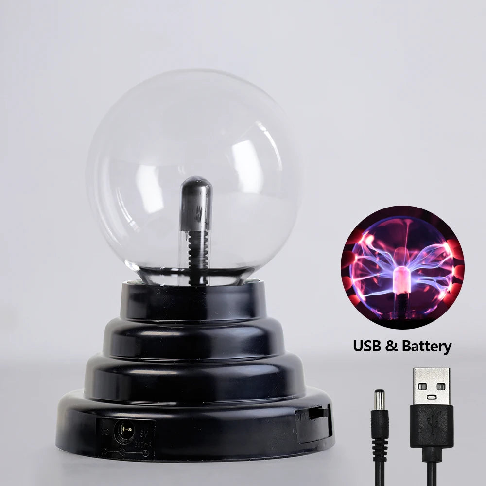 Magic Crystal Plasma Ball Lamp – Touch-Sensitive Electric Globe Desk Light