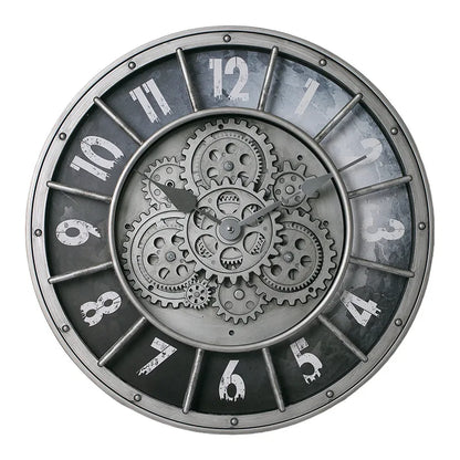 Handcrafted Mechanical Gear Wall Clock – Vintage Steampunk 45 cm Luxury Design