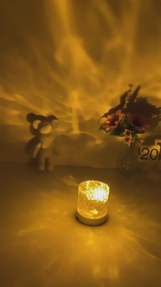 Aurora Ripple Crystal Lamp™ – 16-Color Water Wave Projector